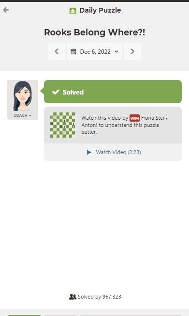 Daily Puzzle solved by nearly a million daily? - Chess Forums - Chess.com