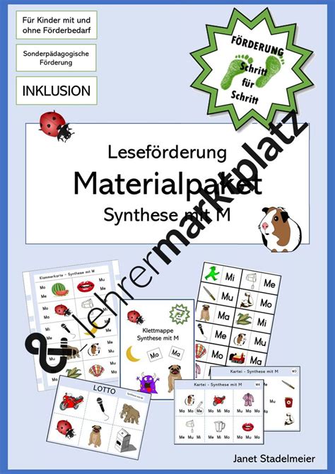 Leseförderung Materialpaket zur Synthese mit M Leseförderung Lesen