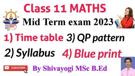 Midterm Time Table Syllabus Question Paper Pattern