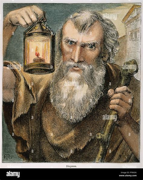 Diogenes C412 323 Bc Ngreek Philosopher Diogenes And His Lantern