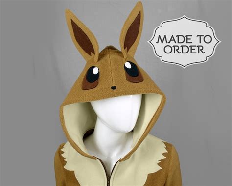 Eevee Pokemon Costume Hoodie Made To Order By Cholyknight On Etsy