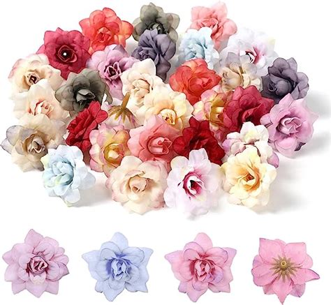 Amazon De K Nstliche Rosen St Ck Simulation Blume Kopf Bunt