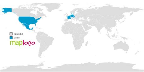 Visited Countries Map Create A Map Of All The Countries You Ve Visited