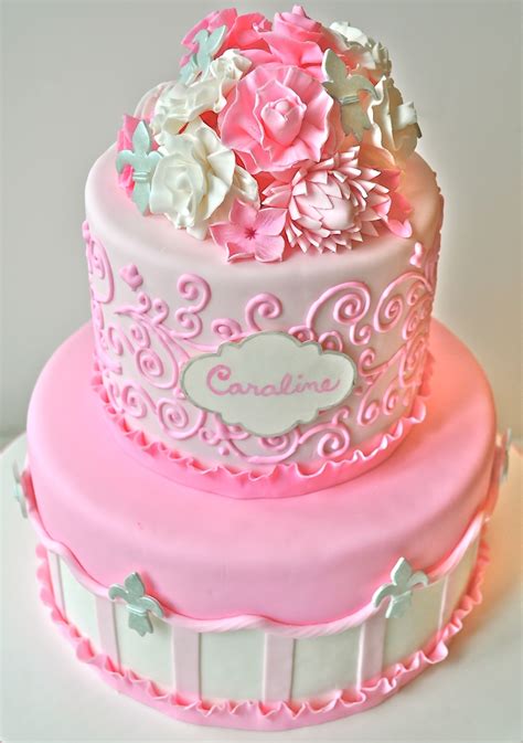 Pink Themed Birthday Cake