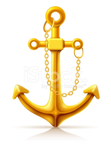 Golden Anchor Stock Vector FreeImages