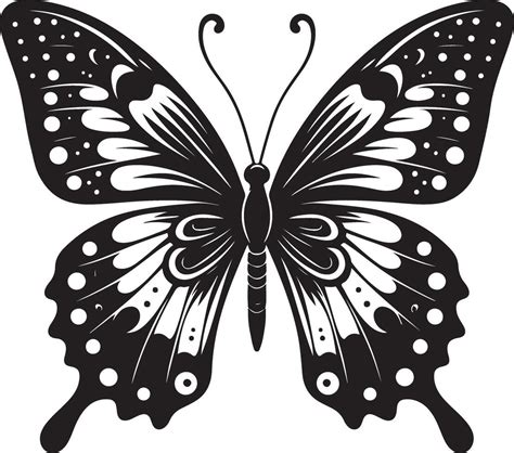 black and white butterfly silhouette, black color silhouette 45347579 ...