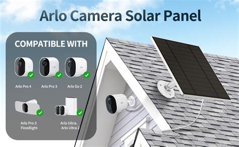 Amazon W Solar Panel For Arlo Go Arlo Pro Floodlight Arlo