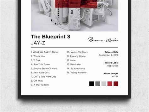 Jay Z Poster The Blueprint 3 Album Cover Poster Print Jay | Etsy