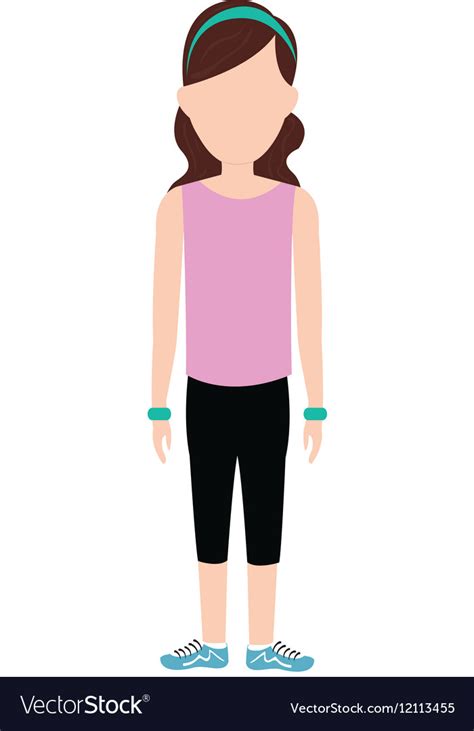 Woman Sport Wear Royalty Free Vector Image Vectorstock