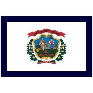 West Virginia State Flag Flagpole Man