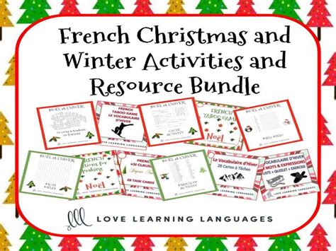 No L Et Le Vocabulaire D Hiver Bundle French Christmas And Winter