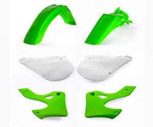 Kit De Pl Sticos Kawasaki Kx Acerbis Verde Blanco