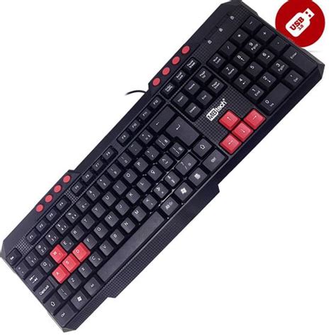 Teclado Gamer Multimídia USB 3 0 Abnt 2 Teclas Atalhos Tech MBTECH