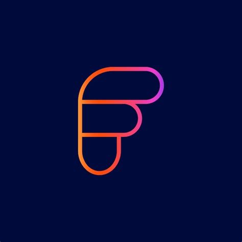 Plantilla de diseño de logotipo de letra f Vector Premium