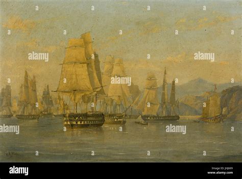 Hms Wellesley And Squadron In Hong Kong Stock Photo Alamy