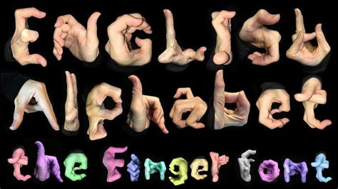 4k English Alphabet Finger Font Create Abc By My Hands Youtube