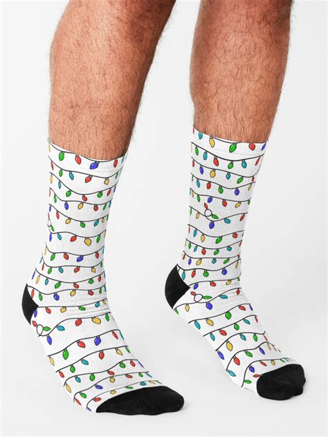 "Christmas Lights" Socks by des-vu | Redbubble