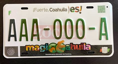 Estas Ser N Las Nuevas Placas Para Coahuila Se Entregar N A Partir Del