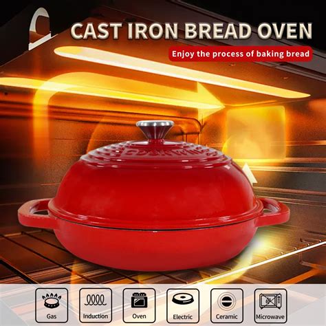 Enameled Cast Iron Bread Oven With Lid,Enameled Coating Bread Pan ...