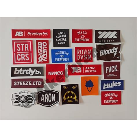 Jual Stiker Brand Distro Paket Isi Stiker Graftac Sticker Striping