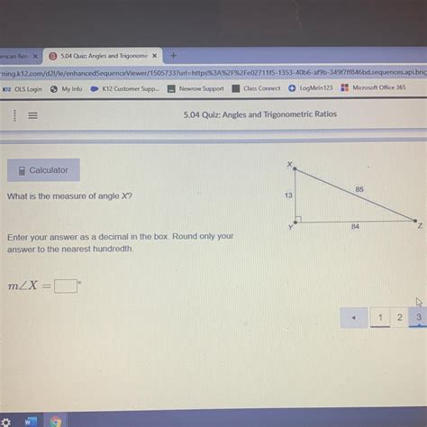 Calculator What Is The Measure Of Angle X Enter Your Answer As A