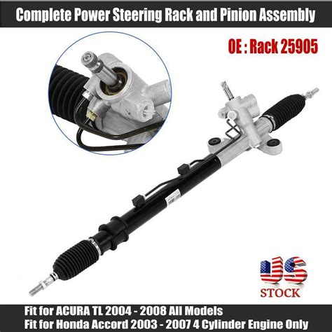 Complete Power Steering Rack And Pinion Assembly Fit For Honda Accord