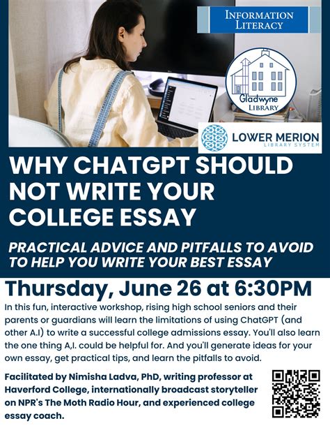 Jun 26 | Why ChatGPT Should Not Write Your College Essay and Why YOU