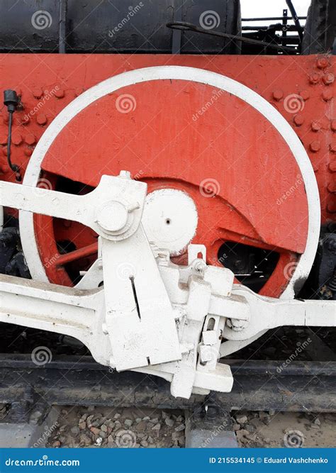 Steam Locomotive Wheels Close Up Stock Image - Image of detail, morning