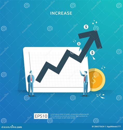 Income Salary Rate Increase Concept Illustration With People Character