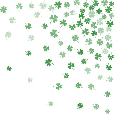 St Patricks Day Background Design With Falling Clover Leaves Isolated