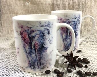 Dragonfly Watercolour Bone China Mug Choose From 8oz 10oz Or Etsy