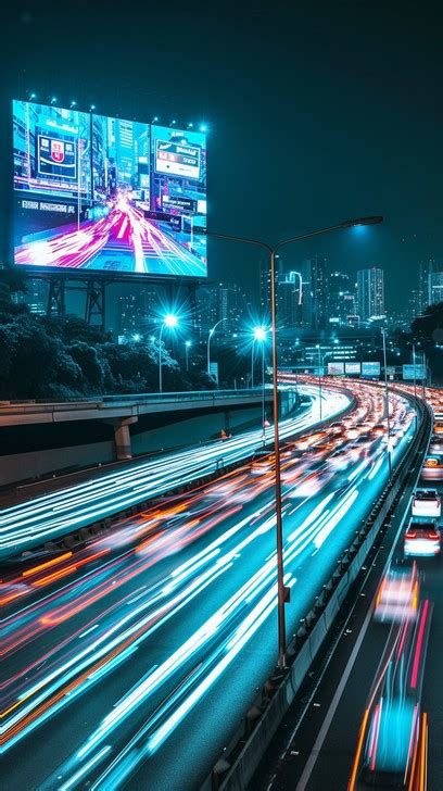 vibrant urban flow image city nightlife neon