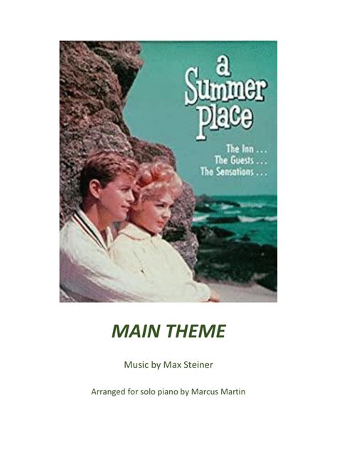 Theme From A Summer Place By Max Steiner Piano Solo Digital Sheet