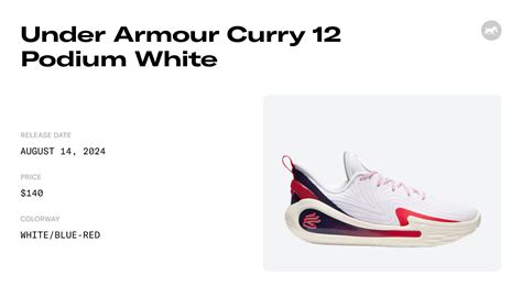 Under Armour Curry 12 Podium White - 6000198-100 Raffles & Where to Buy