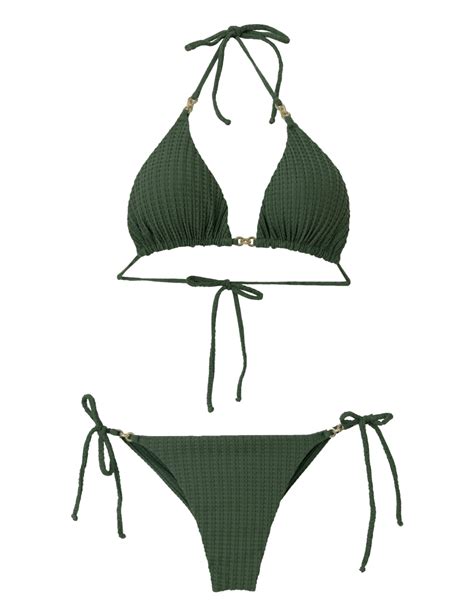 Two Piece Swimwear Bikini Tiny Rings Olive Brand Despi