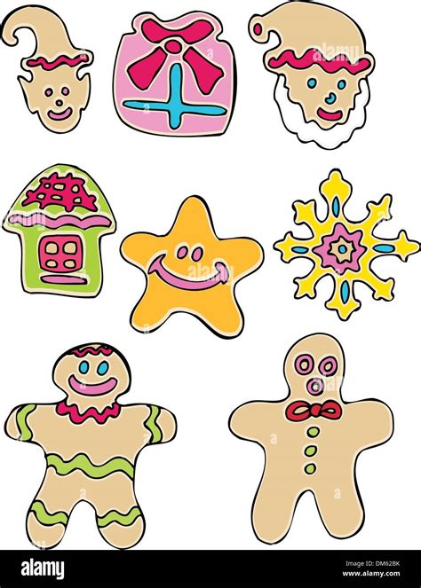 Frosted Cookies Stock Vector Images Alamy