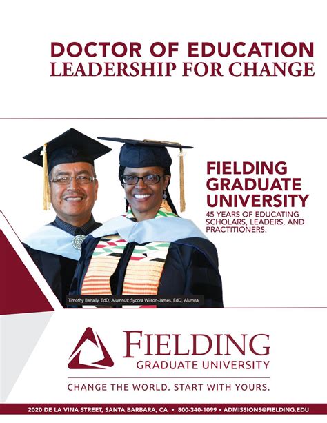 EdD, Leadership for Change Program Booklet by Fielding Graduate ...