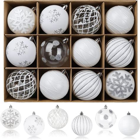 Shareconn 12pcs 80mm315 Inch Christmas Balls Ornaments Colored