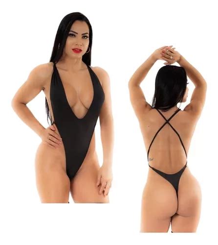 Lingerie Body Sexy Cavado Maiô Fio Dental Praia Sensual Bory MercadoLivre