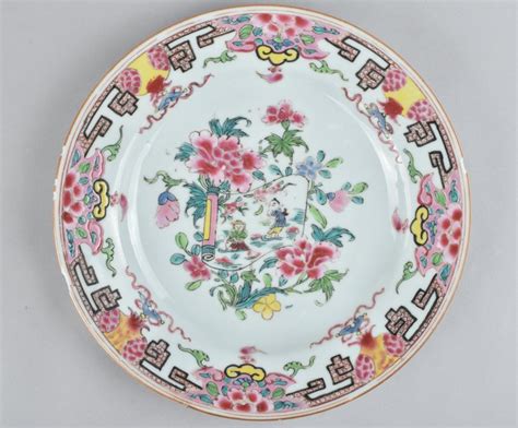 UNA PLACA FIGURAL FAMILLE CHINA ROSA Porcelana China Catawiki