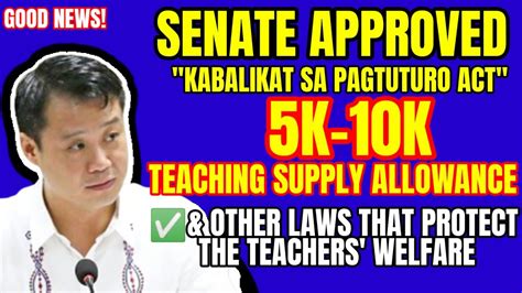 Good News Sen Win Gatchalian To Teachers K Kabalikat Act