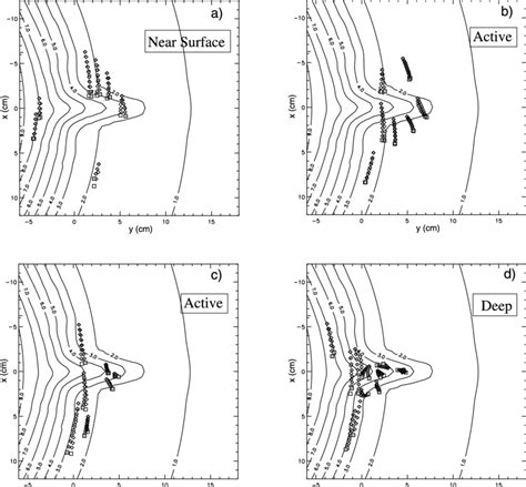 Plan Views Of The Particle Tracks In The Laboratory Experiment