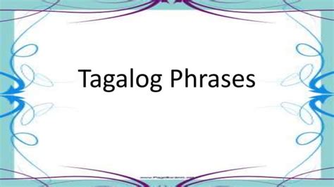 Tagalog phrases | PPT