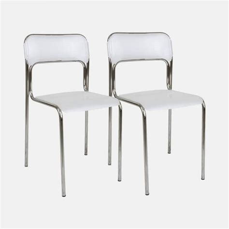 Chaises modernes en métal et polypropylène pour salle à manger DMORA