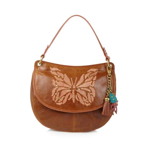 Butterfly By Matthew Williamson Designer Tan Leather Butterfly