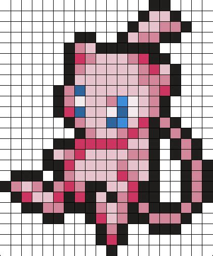 Mew Png Mew Perler Bead Pattern Bead Sprite Pokemon Pixel Art Images ...