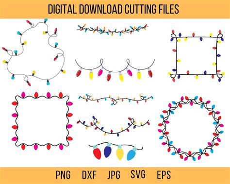 Christmas Lights Svg Christmas Light Svg Christmas Lights - Etsy