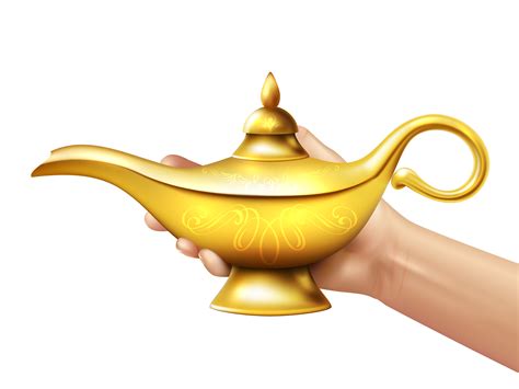 Aladdin Lamp And Hand Illustration 484734 Vector Art at Vecteezy