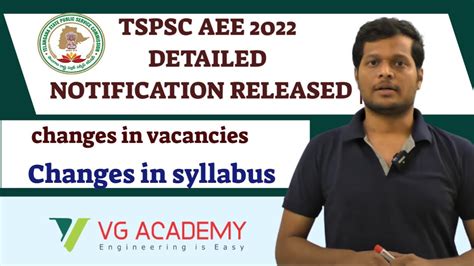 Tspsc Aee Detailed Notification Released Changes In Vacancies