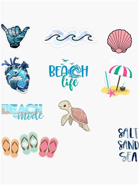 Beach Pack Sticker For Sale By Kalo10 Digital Sticker Aesthetic